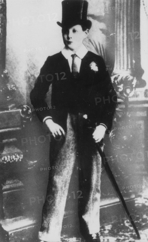 Winston Churchill as Harrow School student circa 1887