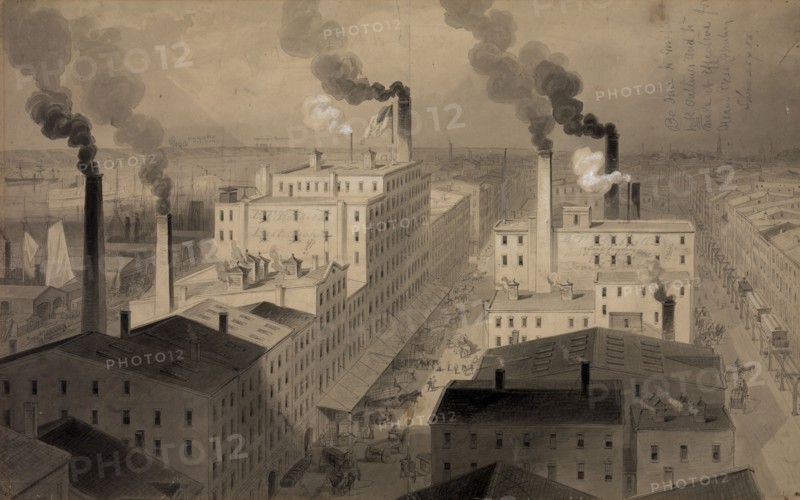 View of B.T. Babbitt's best soap factory buildings, New York City