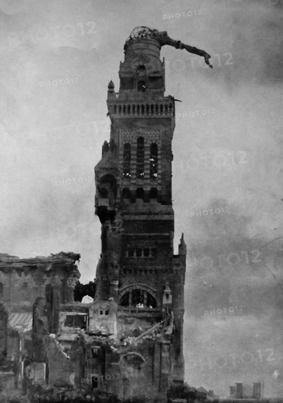 Ruins of a Church Tower in the French village of Albert.