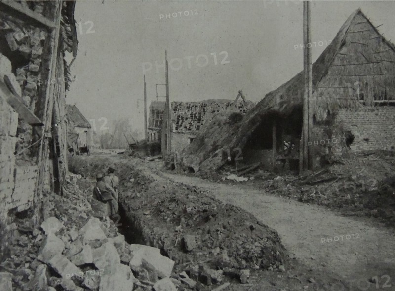 Destruction by departing German army