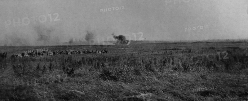 soldiers advance under fire, in Eastern France, France.