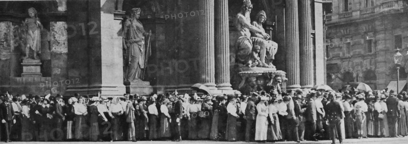 The coffin of Austrian archduke Franz Ferdinand after his assassination.