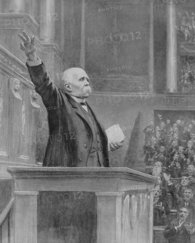 Georges Clemenceau addressing the chamber of deputies.