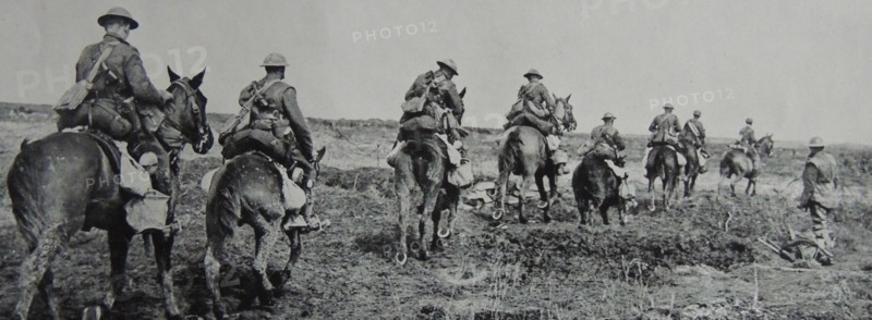 Canadian cavalry soldiers at the frontline.