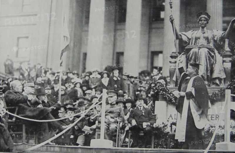 Prime minister Viviani, General Joffre and US president Woodrow Wilson.