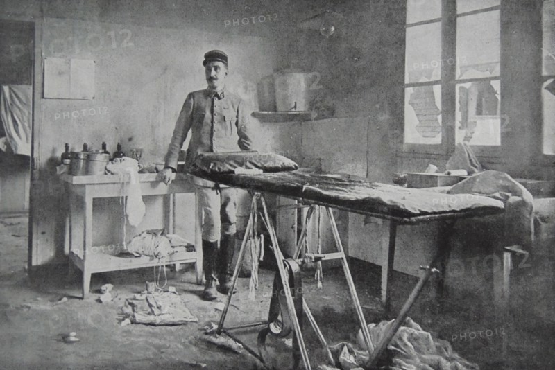 French field hospital showing the operating theatre.