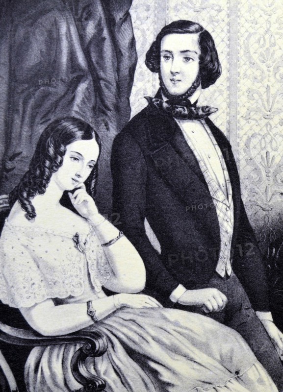 Currier & Ives Illustration. The Lovers Quarrel