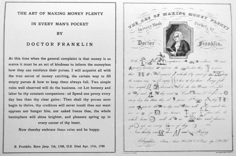 Currier & Ives Illustration. The Art of Making Money Plenty in Every Man's Pocket Money