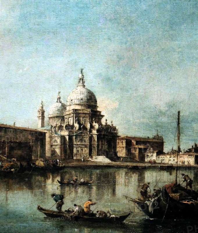 Guardi, Detail from Santa Maria della Salute and the Dogana, Venice