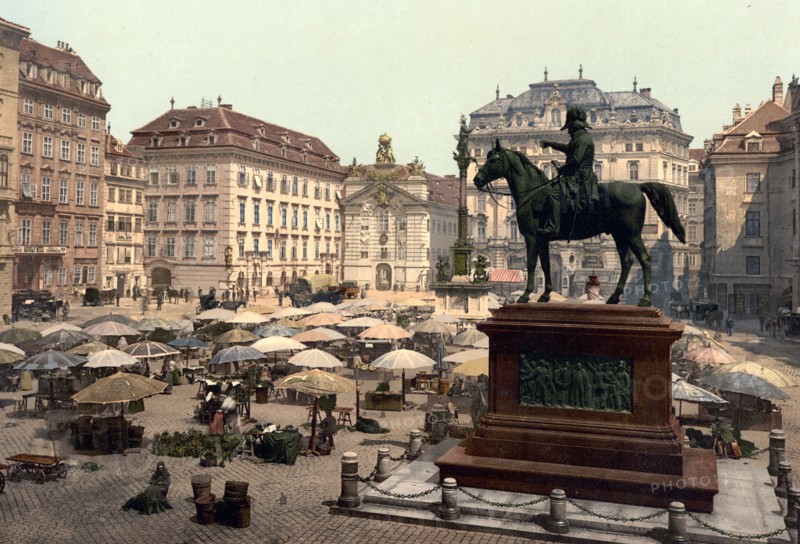 Market place, Vienna, Austro-Hungary 1901