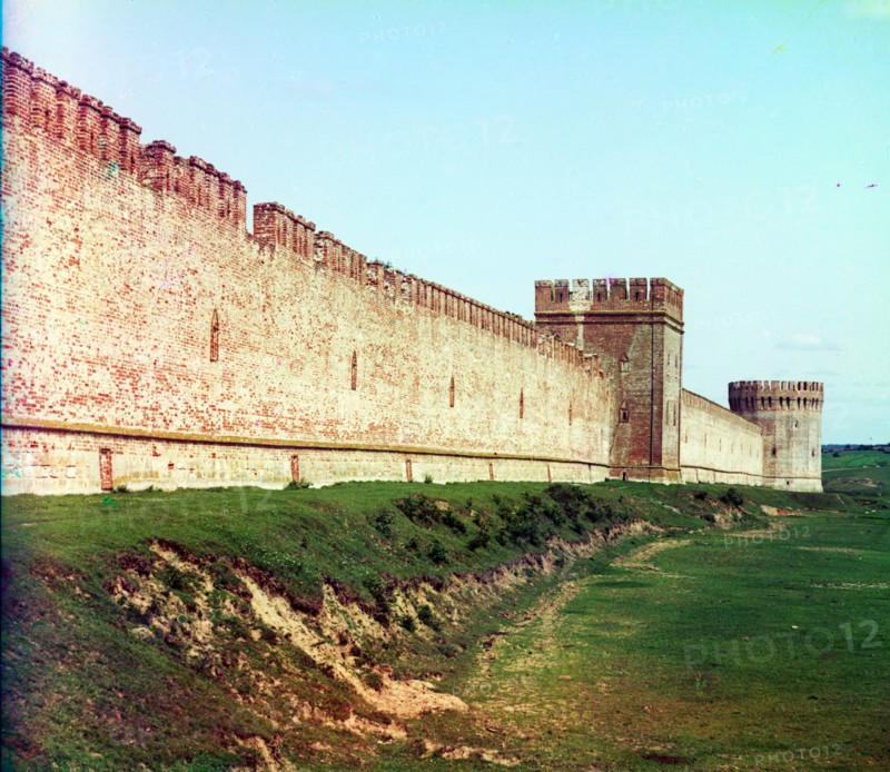 Fortress wall with Veselukha tower. Smolensk, Russia