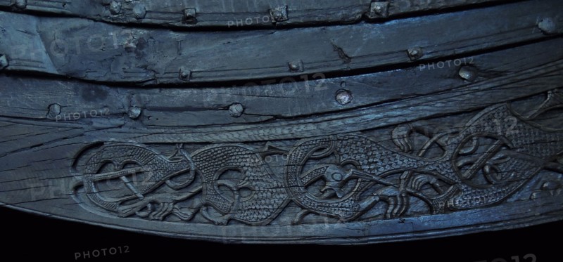 The Oseberg ship . A Viking ship dating from around 800 AD