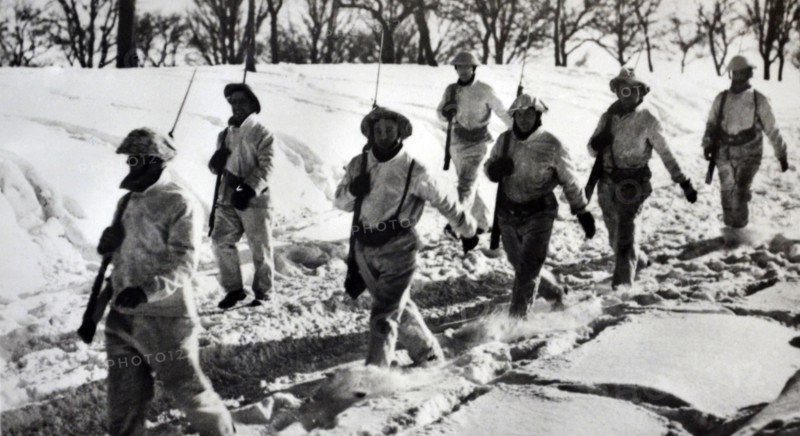 British soldiers on the western front winter 1939 WWII.