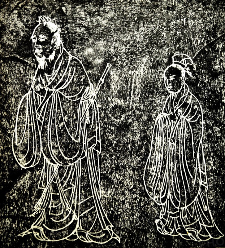 Confucius and his pupil Yan Hai, 12th century