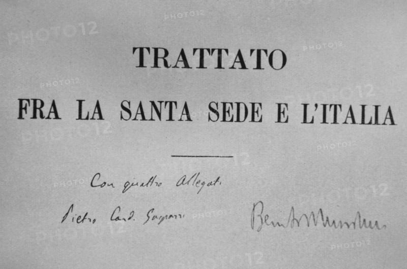 First page outside of 'the Lateran Treaty'