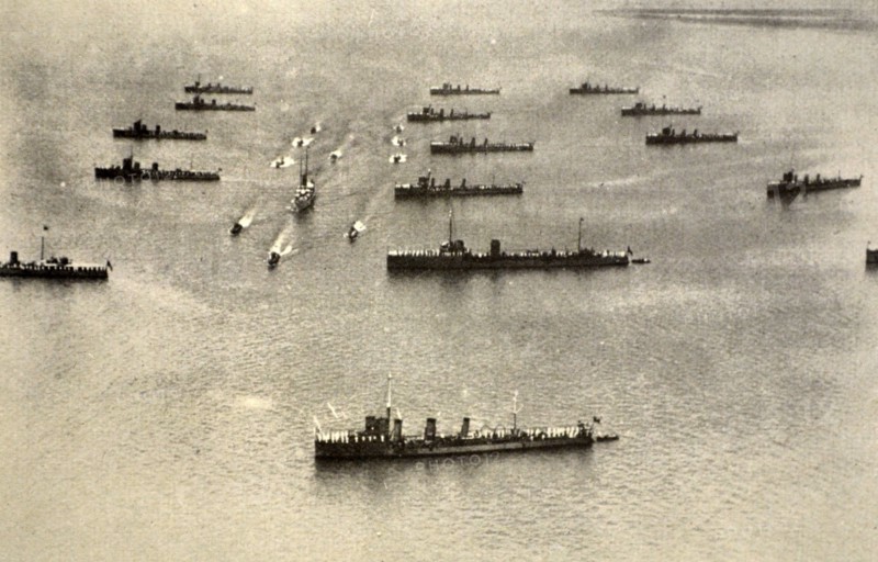 Italian naval exercises in formation 1930
