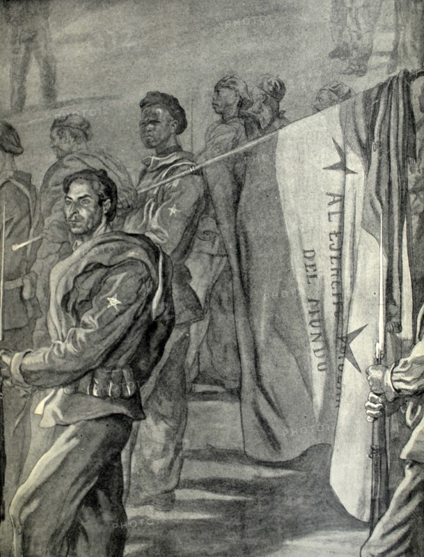 Spanish civil war: soldiers from Spanish Sahara in support of Franco