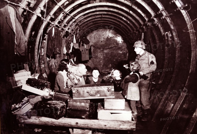 WWII: French civilians refugees living in the tunnels of the Maginot Line