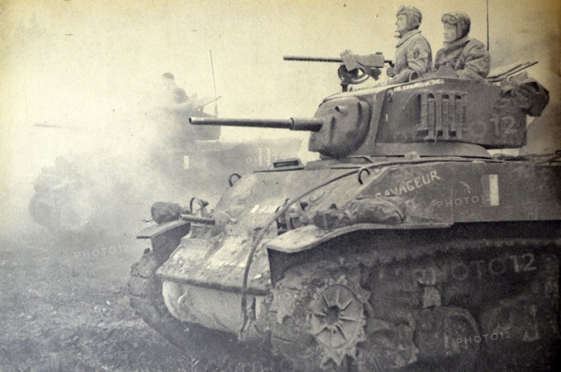 French army tanks at the liberation of Alsace 1944