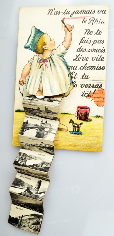 French postcard on the subject of the occupation of the German Rhineland in 1923