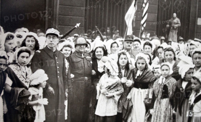 Citizens celebrate in Alsace Lorraine, 1944