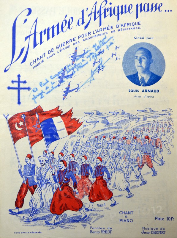 Cover of French patriotic song sheet