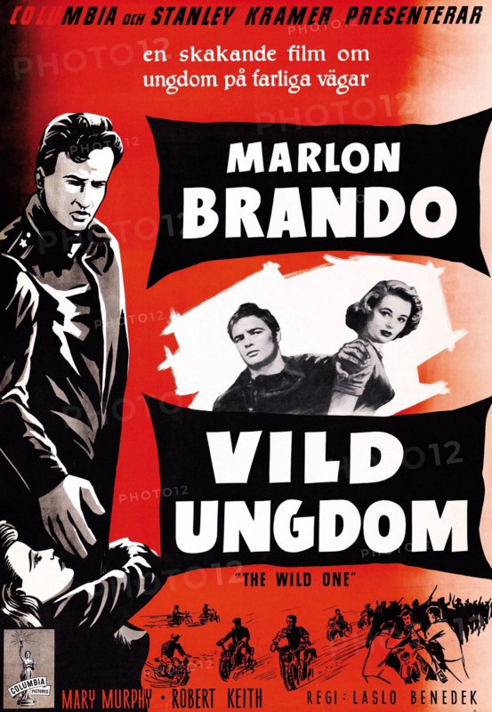 Vild ungdom' (English: The Wild One) a 1953 American outlaw biker film starring Marlon Brando.