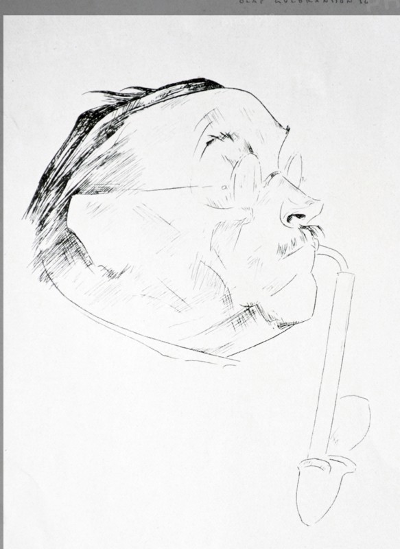 Portrait of Ludwig Thoma by Olaf Leonhard Gulbransson