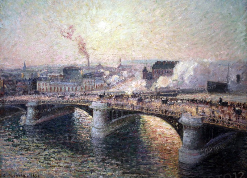 Le Pont Boieldieu a Rouen, Soleil Couchant, 1896 by Camille Pissarro