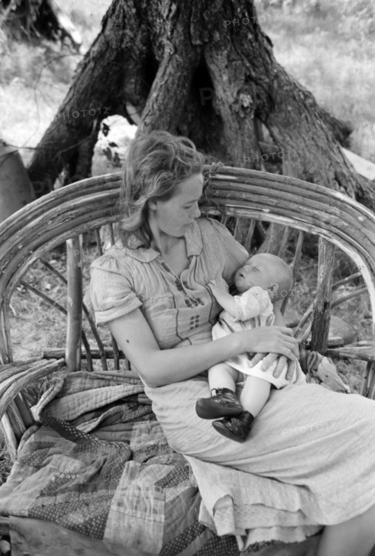Wife and child Camping