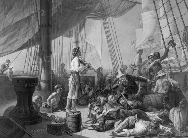 The pirates' ruse luring a merchantman in the olden days