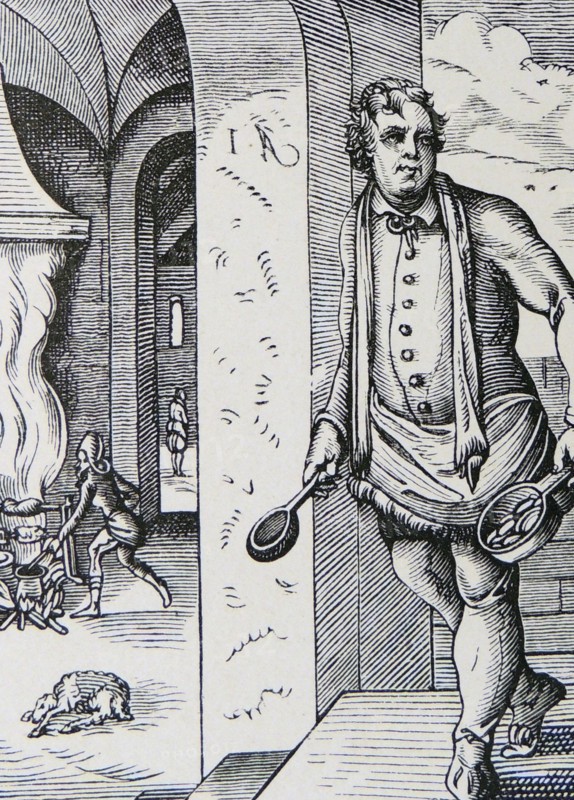 Woodcut of a Cook