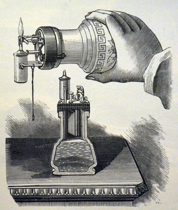 Wood engraving from ''Tout par l'Electricite' by Georges Dary