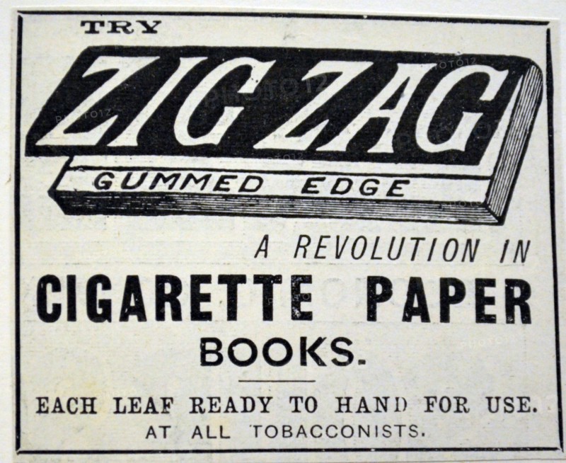 Advertisement for Zig-Zag cigarette papers