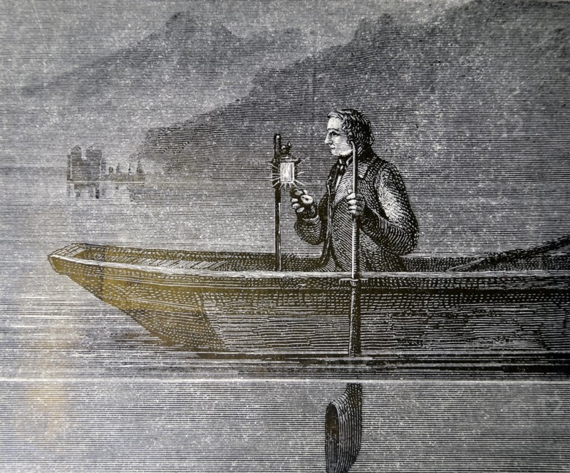 Experiment to measure the velocity of sound in water.