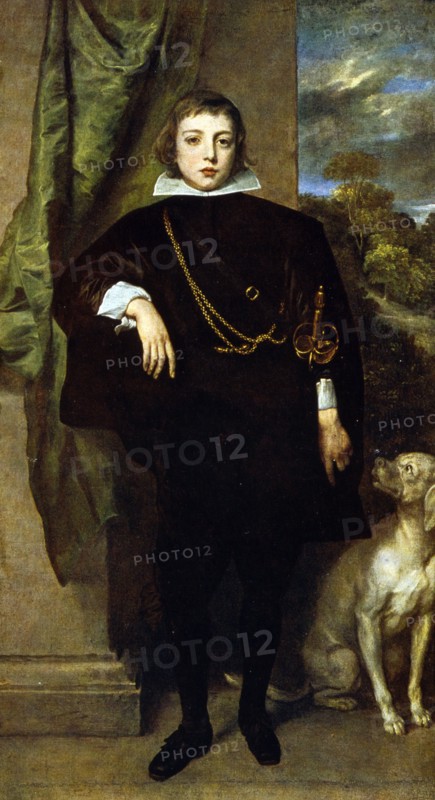 Portrait of Prince Rupert von der Pfalz and his dog