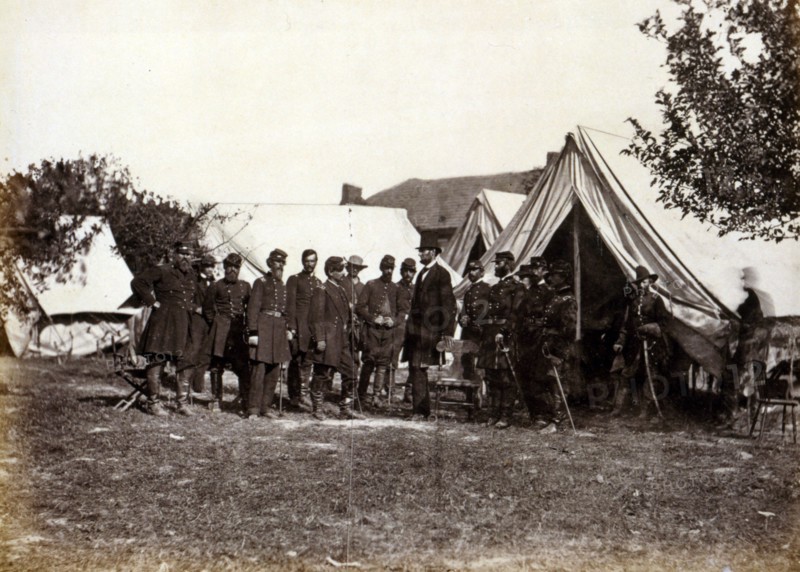 President Lincoln on battle-field of Antietam