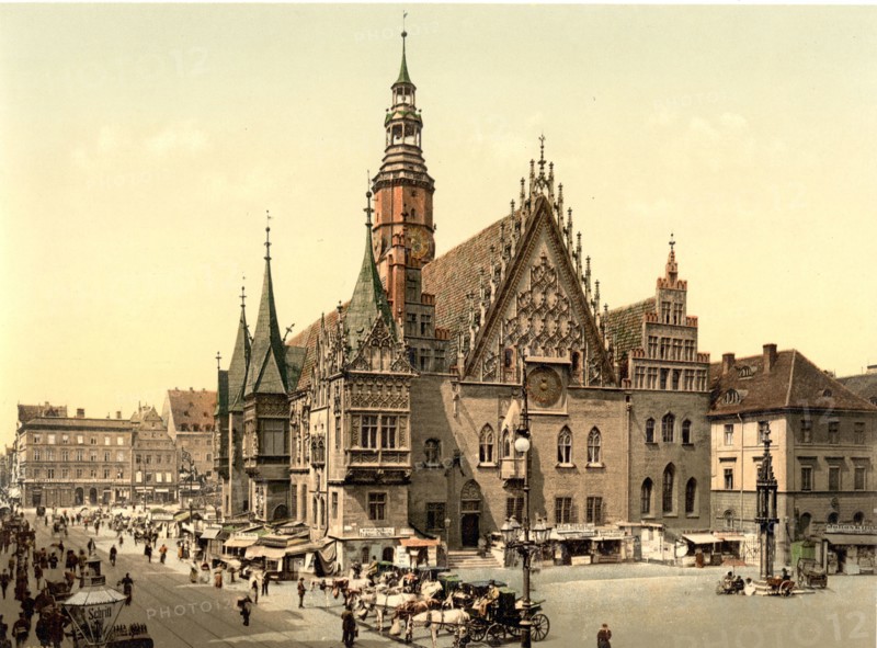 Town hall from the east, Breslau