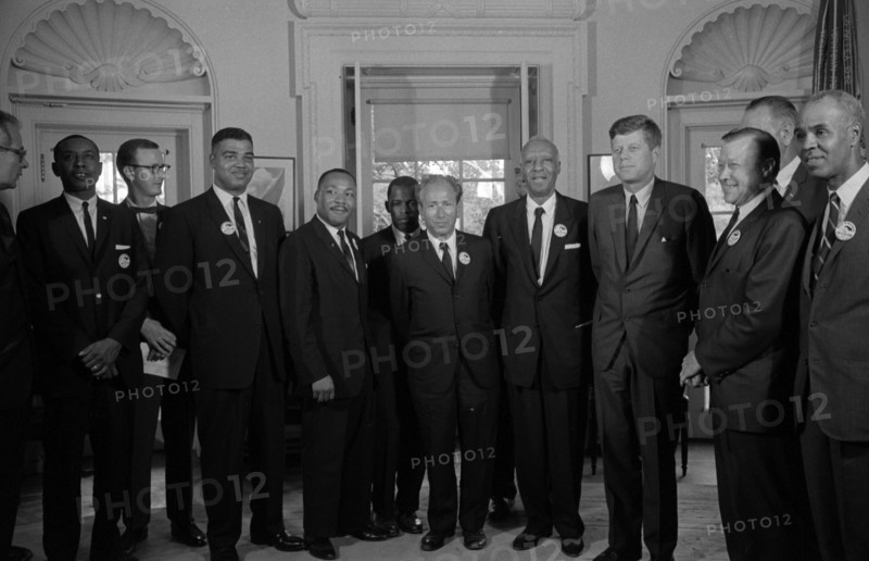 Civil rights leaders meet with President John F. Kennedy