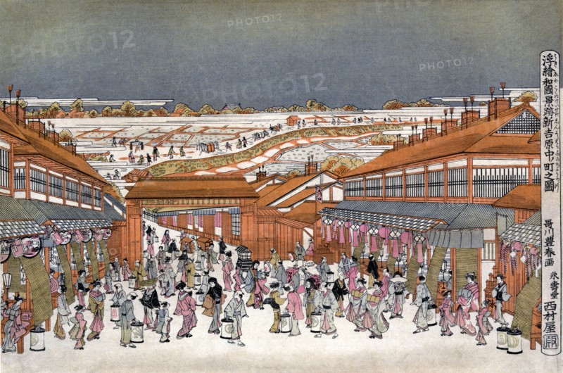 Perspective picture of famous places of Japan