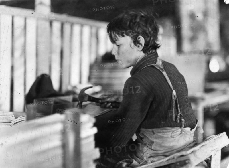 Boy making Melon Baskets