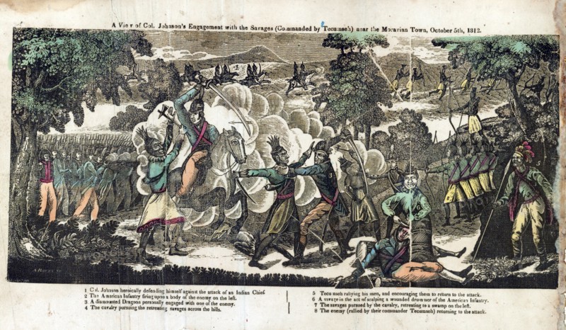 Battle between American forces under the command of Colonel Richard M. Johnson