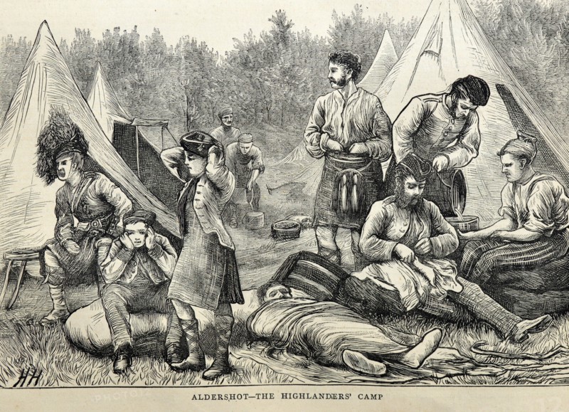 Aldershot - The Highlanders' Camp