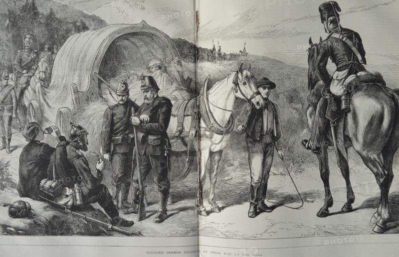 Wounded Prussian Soldiers on Their Way to the Rear