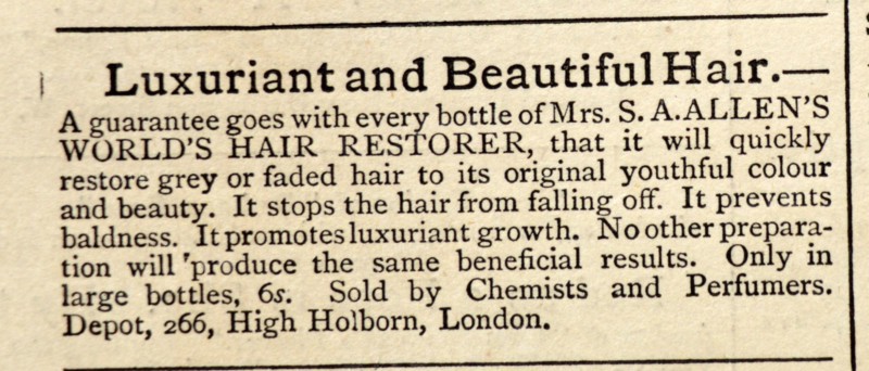 Advert for Hair Treatments
