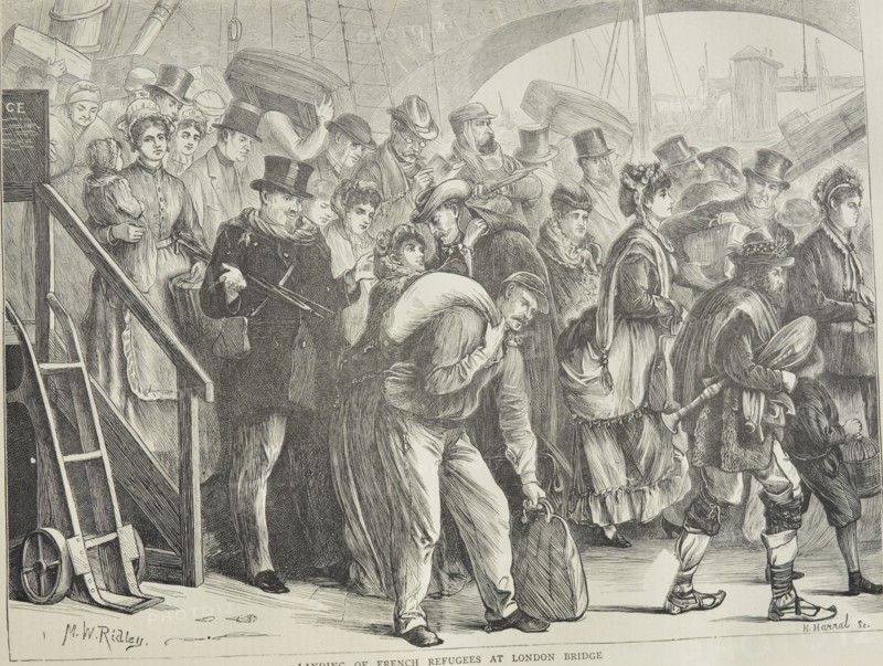 French Refugees at London Bridge