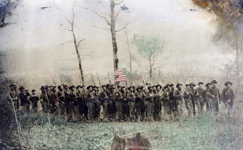 Colour Photograph of Union Soldiers
