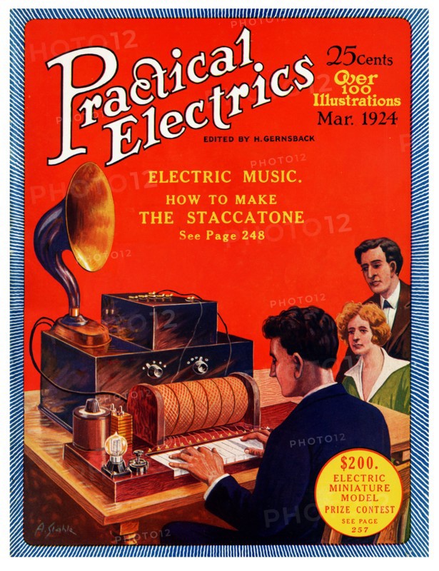 the magazine Practical Electrics March 1924 front cover