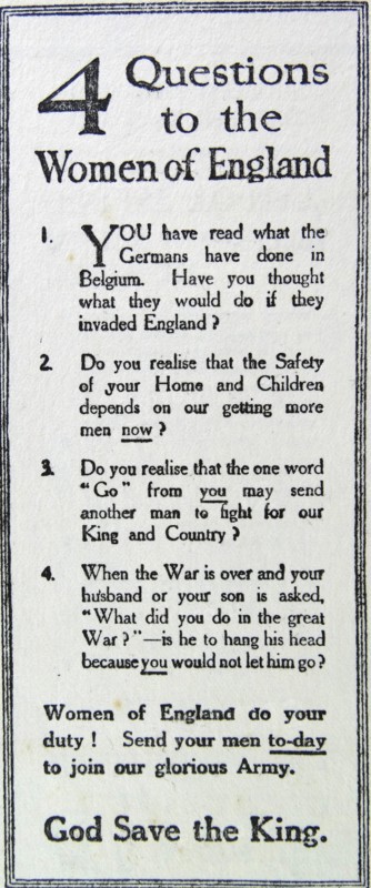 Advert for recruitment of soldiers for the British army