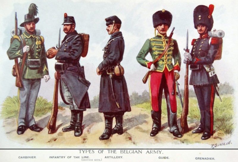 Belgian infantry uniforms during WWI